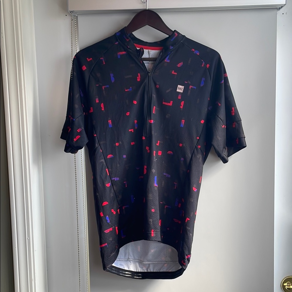 Men's Black Graphic Cycling Shirt